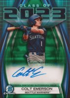 2023 Bowman Draft Class of 2023 Autograph #23ACE Colt Emerson Green Baseball Card