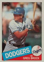 1985 Topps #753 Greg Brock Baseball Card