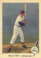 1959 Fleer Ted Williams #50 March 1954- Spring Injury Baseball Card