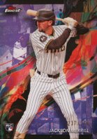 2024 Topps Finest #96 Jackson Merrill Purple Refractor Baseball Card