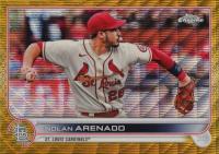 2022 Topps Chrome #74 Nolan Arenado Gold Wave Refractor Baseball Card