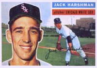1956 Topps #29 Jack Harshman White Back Baseball Card