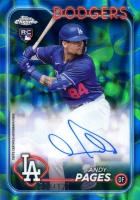 2024 Topps Chrome Update Chrome Rookie Autographs #RAAP Andy Pages Blue/Green Lava Lamp Baseball Card