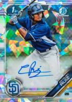 2019 Bowman Prospect Autographs Chrome #ER Esteury Ruiz Atomic Refractor Baseball Card