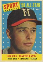 1958 Topps #480 Eddie Mathews All-Star Baseball Card