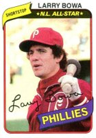 1980 Burger King Phillies #7 Larry Bowa Baseball Card