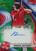 2024 Bowman's Best Best of 2024 Autographs #B24RA Roman Anthony Green Refractor Baseball Card