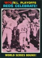 1971 Topps #202 Reds Celebrate World Series Bound! Baseball Card