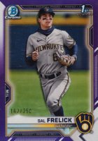 2021 Bowman Draft #BDC172 Sal Frelick Chrome-Purple Refractor Baseball Card