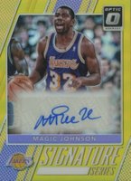 2017 Donruss Optic Signature Series #53 Magic Johnson Gold Basketball Card