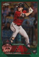 2023 Topps Chrome Logofractor Edition #95 Corbin Carroll Green Refractor Baseball Card