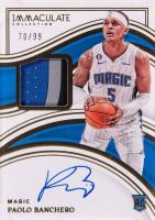 2022 Panini Immaculate Collection #105 Paolo Banchero Patch Autograph Basketball Card