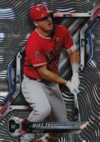 2018 Topps High Tek #HT-MT Mike Trout Magma Diffractor Baseball Card