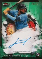 2024 Topps Finest Finest Autographs #FAJCA Junior Caminero Green Refractor Baseball Card