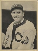 1936 Glossy Finish & Leather # Steve O'Neill Leather Baseball Card