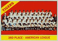 1966 Topps #583 Tigers Team Short Print Baseball Card