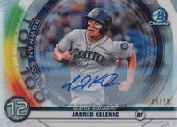 2020 Bowman Chrome Scouts' Top 100 #BTP12 Jarred Kelenic Autograph Baseball Card