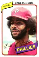 1980 Topps #495 Bake McBride Baseball Card