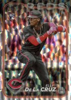 2024 Topps #141 Elly de La Cruz Silver Crackle Foil Board Baseball Card