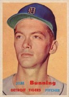 1957 Topps #338 Jim Bunning Baseball Card
