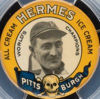 1910 Hermes Ice Cream Pin # Honus Wagner Baseball Card