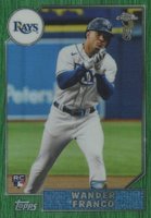 2022 Topps Chrome Ben Baller 1987 Topps #13 Wander Franco Green Refractor Baseball Card