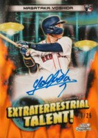 2023 Topps Cosmic Chrome Extraterrestrial Talent Autograph #MY Masataka Yoshida Orange Galactic Baseball Card