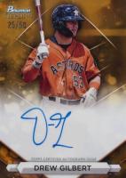 2023 Bowman Sterling Prospect Autographs #PADG Drew Gilbert Gold Baseball Card