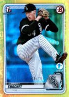 2020 Bowman Draft 1st Edition #BD95 Garrett Crochet Yellow Foil Baseball Card