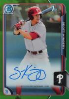2015 Bowman Chrome Draft Pick Autograph #BCASK  Scott Kingery Green Refractor Baseball Card