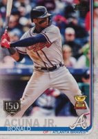 2019 Topps #1 Ronald Acuna Jr. Batting-150th Anniversary Baseball Card