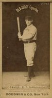 1887 Old Judge #61-2a Patsy Cahill Bat at ready-nearly vertical-R.F. Baseball Card