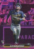 2024 Topps Stadium Club #184 Jackson Chourio Pink Foil Baseball Card