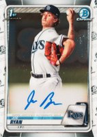 2020 Bowman Chrome Prospect Autographs #CPAJRY Joe Ryan Baseball Card