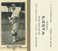 1916 Wares #189 Geo. Whitted Baseball Card