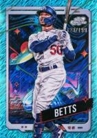 2024 Topps Chrome Cosmic #53 Mookie Betts Aqua Equinox Refractor Baseball Card
