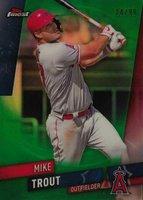 2019 Finest #25 Mike Trout Green Refractor Baseball Card