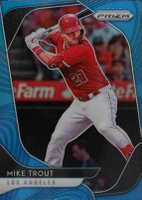 2020 Panini Prizm #196 Mike Trout Carolina Blue Prizm Baseball Card