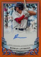 2024 Bowman Sterling Prospect Autographs #PARA Roman Anthony Orange Refractor Baseball Card