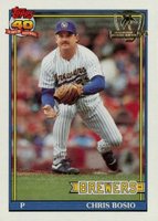 1991 Topps Desert Shield #217 Chris Bosio Baseball Card