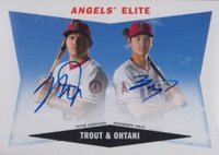 2020 Topps Archives 1960 Combo Cards #60CCATO Mike Trout/Shohei Ohtani Autograph Baseball Card