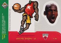 1998 Upper Deck Choice Mini Bobbing Head #30 Michael Jordan Basketball Card