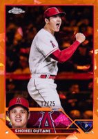 2023 Topps Chrome Sapphire #17 Shohei Ohtani Orange Baseball Card