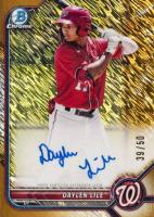 2022 Bowman Chrome Prospect Autographs #CPADL Daylen Lile Gold Shimmer Refractor Baseball Card