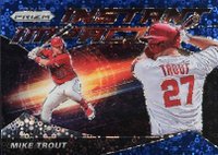 2020 Panini Prizm Instant Impact #II4 Mike Trout Blue Donut Circles Prizm Baseball Card