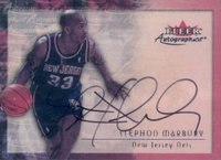 2000 Fleer Autographics # Stephon Marbury Basketball Card