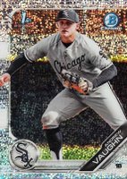 2019 Bowman Draft #BDC100 Andrew Vaughn Chrome-No Ball-Sparkle Refractor Baseball Card