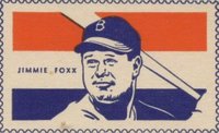 1940 Wheaties Champs/USA # Jimmie Foxx Hand Cut Baseball Card