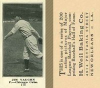 1916 Weil Baking Co. #178 Hippo Vaughn Baseball Card