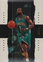 2003 Upper Deck Exquisite Collection #25 Baron Davis Gold Basketball Card